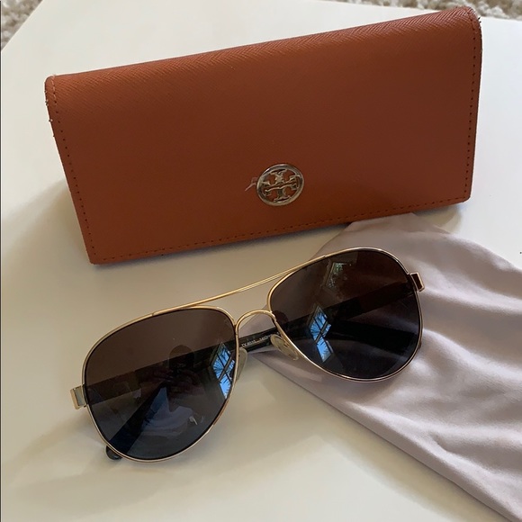 Tory Burch Accessories - Tory Burch Gold/Grey Polarized Sunglasses TY6010